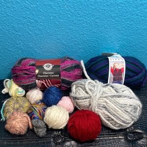13.64 oz / ~386g Total! 1 NWT Lion Brand Charisma Mix Chunky + Super Bulky Yarns